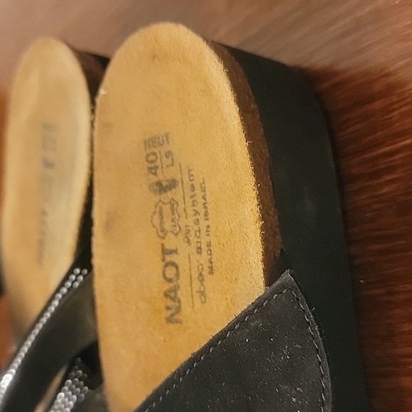 Naot Black and Silver Sandals - Picture 7 of 9